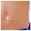Fashion Women Beach Sexy Simple Rhinestone Waist Chain Body Belly Chain Belt
