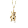 Gemnel New Arrivals 18k Gold Vermeil Teddy Bear Animal Cz Choker 925 Sterling Silver Necklace