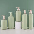 Wholesale 200/260/300/400/500Ml Green Shampoo Conditioner Pump Bottle Set Empty Cosmetic Lotion Flip Top Face Wash Bottle