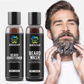 Black Men Shampoo and Conditioner Kit Moisturizing Argan Oil 100% Natural and Organic Beard Wash Shampoo