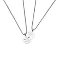 Stitching Square Brand Stainless Steel Necklace Pearl Fun Hip-Hop Style for Men Women Simple Personality Trendy Couple Tie-In