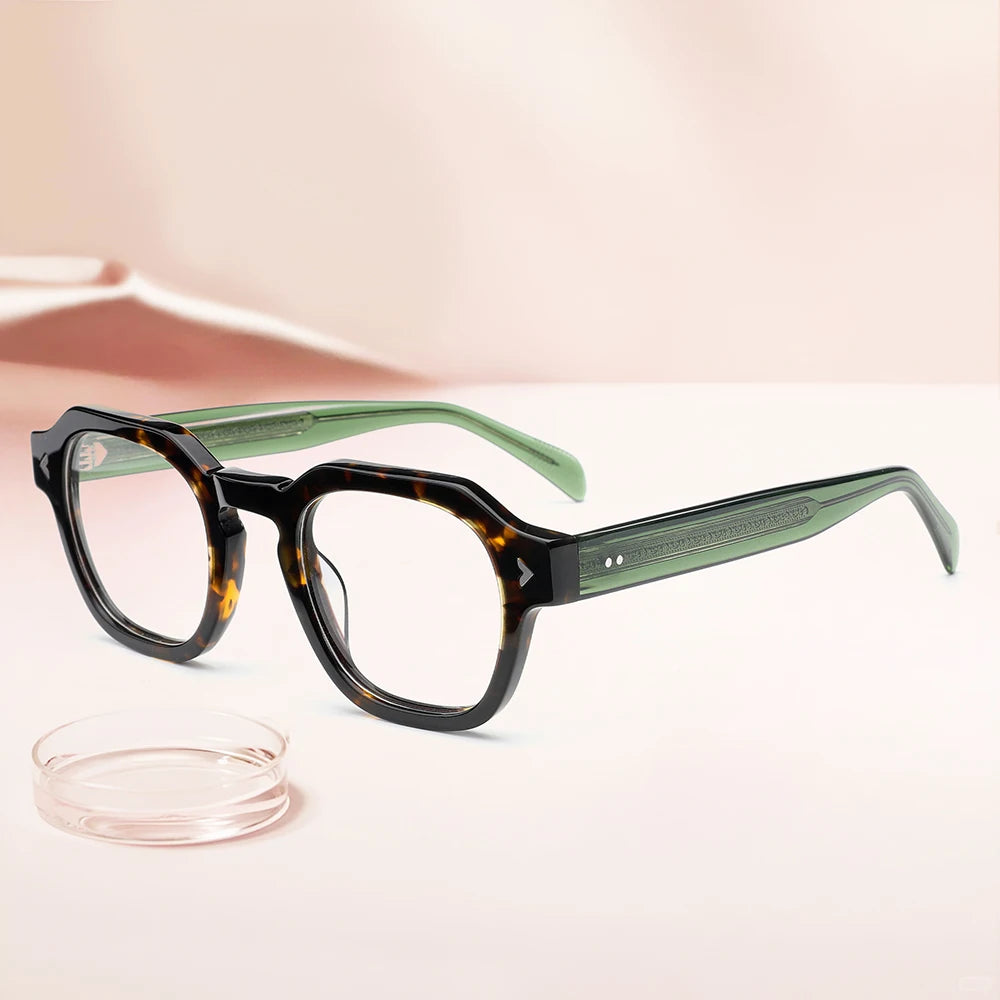 Premium High Quality Classic Acetate Optical Frames for Man Fashion Thick Acetate Glasses Frames Eyeglasses for Men Wholesale