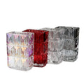 New Bright Crystal Thickened Rectangular Tabletop Vase Home Decor Flowers Vase for Table Decoration