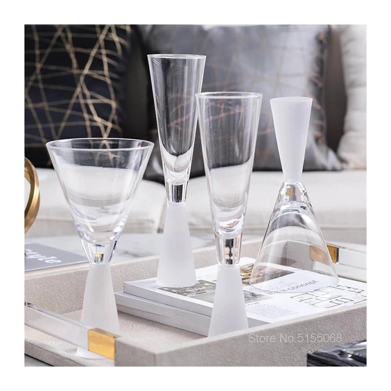 Matte Frosted Crystal for Champagne Goblet Senior Flutes for Restaurant Banquet Wedding Toast Aperitif Cup Light Luxury