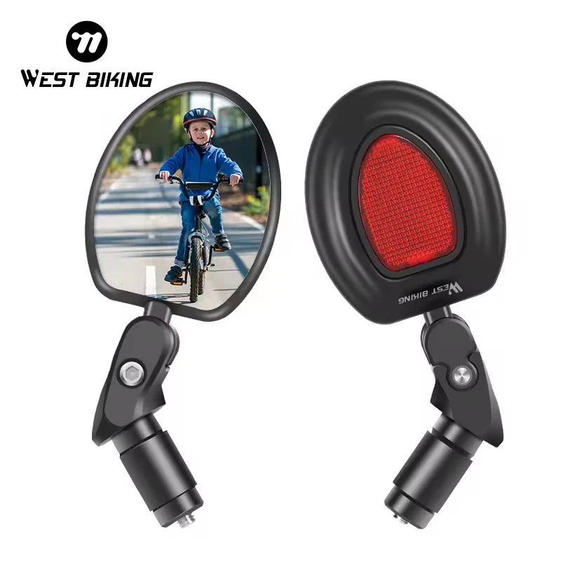 WEST BIKING 360 Rotation Adjustable Cycling Rear View Mirror Wide Angle MTB Road Bicycle Handlebar Rearview Mirror