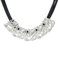 Fashionable Hollow Alloy Cylindrical Bib Chunky Statement Choker Collar Women Jewelry