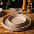 Porcelain Plates Wholesale Custom Ceramic Beige Plate Clay Crockery Set of Dishes Dinner Sets Restaurant Tableware for Home