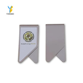 Factory Custom Logo Wing Shape Flat Metal Stainless Steel Paper Money Clips