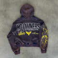 Custom Logo 400 Gsm Dtg Print Sleeve Double Zipper Vintage Wash Hoodie for Men