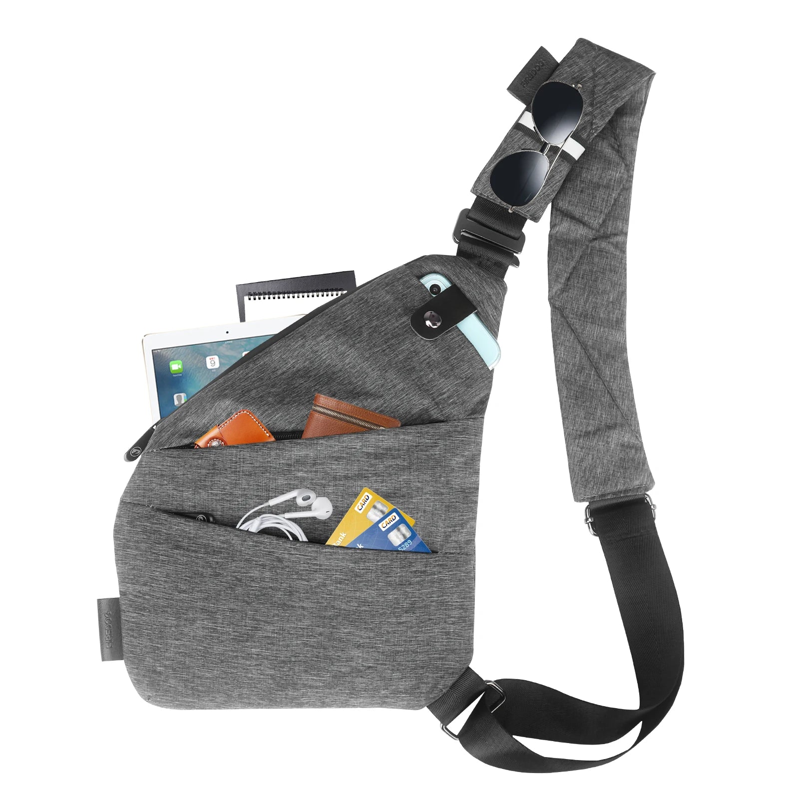 Custom Carbon Fiber Crossbody Bag for Travel Special Purpose Smell Proof Bag