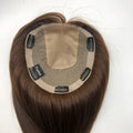 AU Brazilian Human Hair Female Hairpiece Clip in Hair Extensions Machine Weft Silk Topper for Women Hot Supplier
