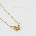 Dainty Women Jewelry Butterfly Charm Pendant Wholesale Fashion Personalized 18k Gold Plated Stainless Steel Butterfly Necklace