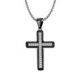 Wholesale Price Cross Pendant Stainless Steel 316L Black and Blue Color Necklace