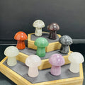 Factory Direct Sales Desktop Bookshelf Ornaments Fish for Tank Flower Pot Landscaping Engraving Natural Stone Small Mushroom