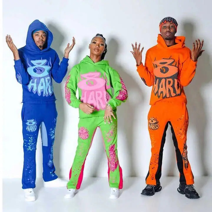 DCY Manufacturers for Customs Clothes 500 Gsm Oversized TracksuitsHoodie Flared SetsUnisex Tracksuit