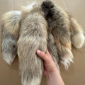 Luxury Real Fox Fur Tail Keychain Fluffy Soft Pompom Animal Fur Pendant Key Ring Holder for Cosplay Party and Gifts