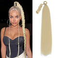 Braided Ponytail Extension With Hair Tie Straight Wrap Around Hair Extensions Pony Tail Diy Natural Soft Synthetic Hair Piece