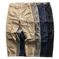 2025 Spring Autumn New Custom Men's Elastic Tactical Cargo Pants Multi-Pocket Loose Fit with Mid Waist
