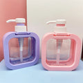 300ml Square Shaped Cosmetic Container Plastic Colorful Hand Wash Liquid Soap Foam Bottles Body Lotion Bottle with Pump MegaBDM