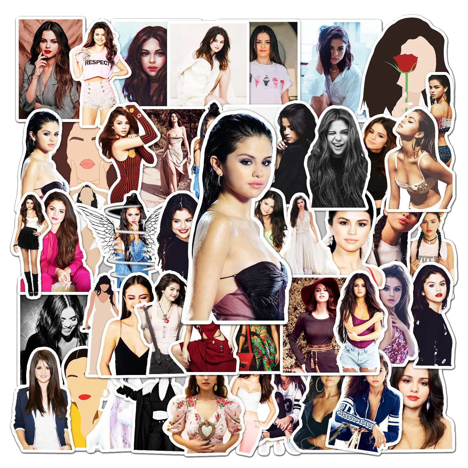 50Pcs New Selena Gomez Singer Personalized Graffiti Stickers for Laptop Notebook Waterproof Vinyl Star Sticker