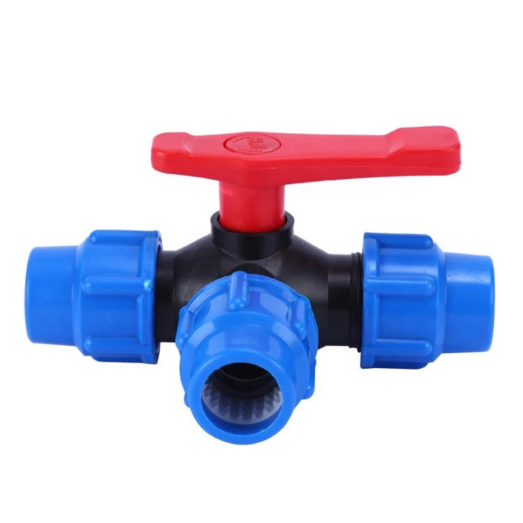 Tee Plastic PE Ball Valve Union Water Splitter T-type Fast Connector Pipe  Fitting Quick Union