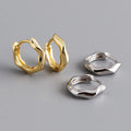 Fashion Jewelry 925 Silver Earrings Jewelry 18K Gold Plated Twist Sterling Silver Hoop Earrings for Women