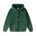 Manufacturers Top Quality Cotton Washed Zipper Hoodies Custom Embroidery logo Print Vintage Acid Wash Zip up Hoodie