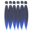 26-Inch Gradient Bi-Color Pre-Stretched Synthetic Hair Extension High-Temperature Braided Hair