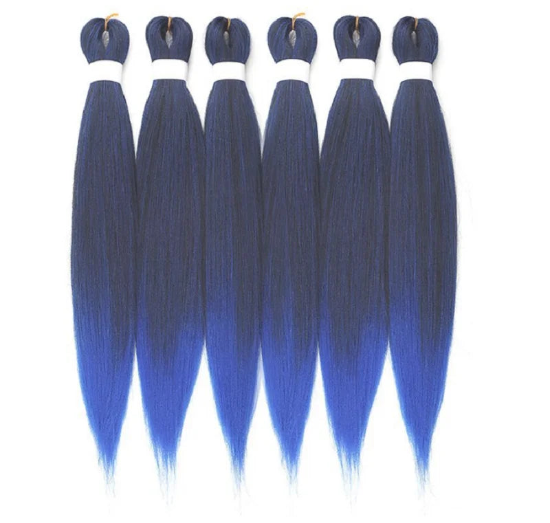 26-Inch Gradient Bi-Color Pre-Stretched Synthetic Hair Extension High-Temperature Braided Hair