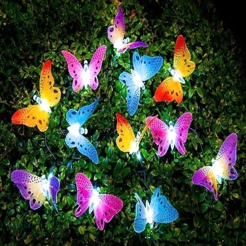 Changing Multi Color Decoration Path Lawn Outdoor Dragonfly Solar Garden Led Lights Artificial Butterfly MegaBDM