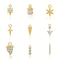 New Arrival AU585 14K Gold Jewelry Moissanite Earrings Pendant Charms Gold Accessory