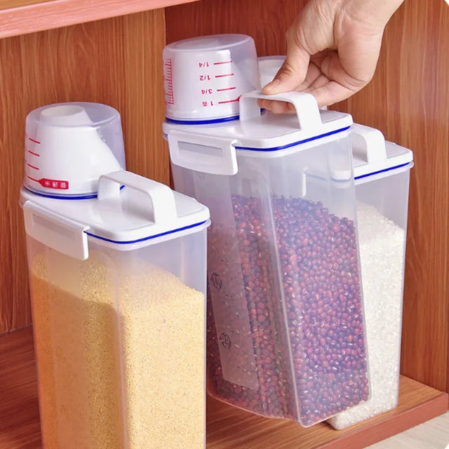 2 Kg Hot Sale Dispenser Storage Box Holder Lid Foods Rice Pasta Container