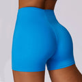 High Waist Women's Sports Yoga Shorts with Hip Lift No Front T-Line Biker Style Customizable Private Label Slim Body Design