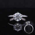 Starsgem Fine Jewelry 14k 18k Solid White Gold 2ct Moissanite Solitarie Moissanite Ring
