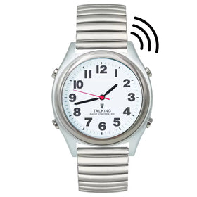Unisex Atomic Talking Watch With Time Loud Alarm Automatic Radio Controlled Time Setting for Visually Impaired and Blind People
