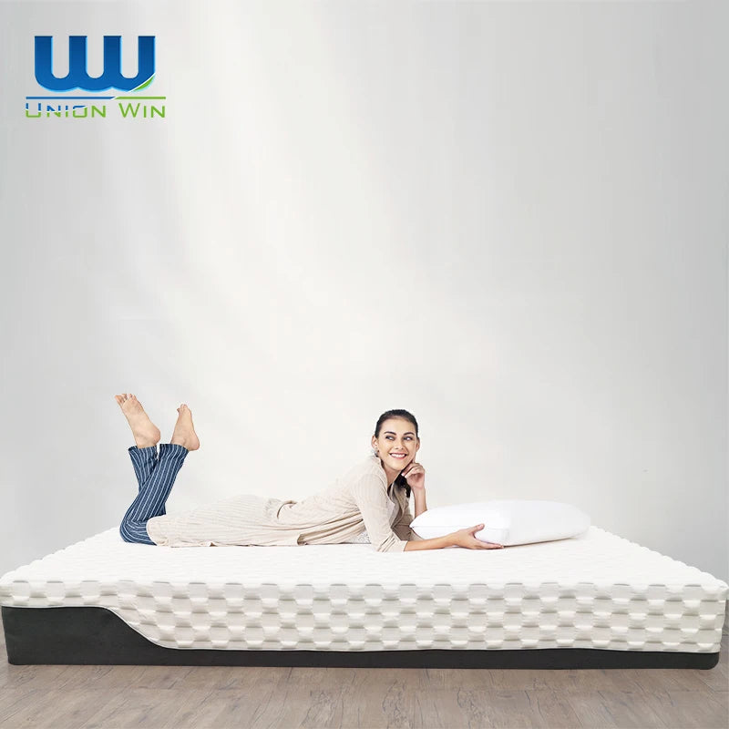 Union Win 3-Layer High Density Orthopedic Sleep Massage Foldable Vacuum Rolled Wholesale Soft Box Compressed Cooling Bedroom