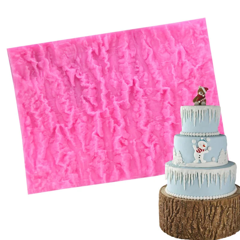 HY Silicone Tree Bark Impression Lace Mold Cake Border Decorating Tool