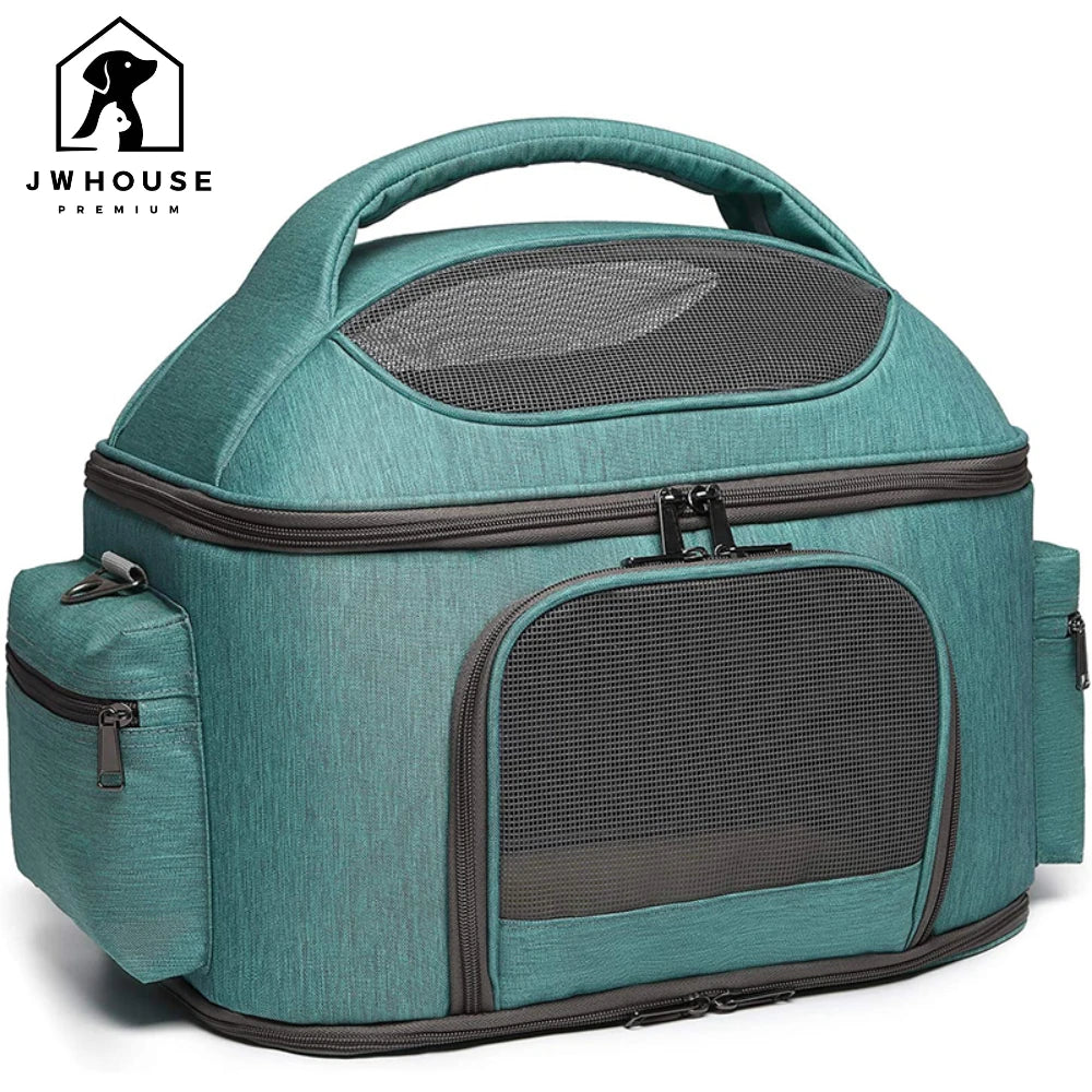 Pet Carrier for Large Cats and Small Dog Soft Side Pet Handbag Fits up to 10kg Fat Cat Puppy Carrier Airline Approved Under Seat