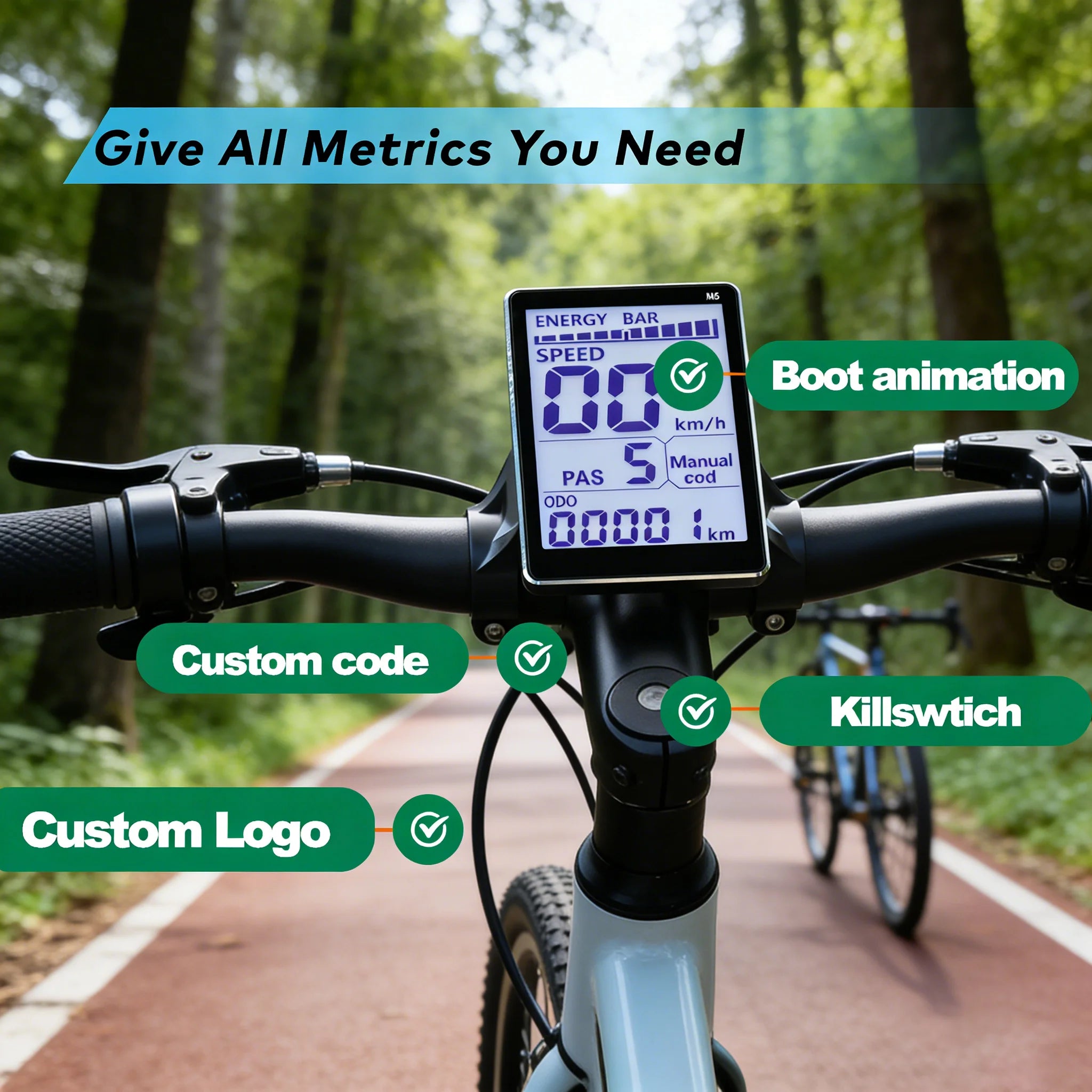 Basic Multifunction Wired Bicycle Computer Smart LCD Display Speed Distance Battery Level Odometer Designed for Mountain Biking
