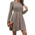 Liu Ming Valentines Day Gift Autumn Winter Women Casual Warm Long Sleeve Knitted Mini Dresses