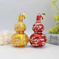 SHINNYGIFTS Enamelled Pewter Metal Craft WO LOU FengShui Figurine New Year Home Decorative Wall Hanging Painted Technique
