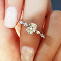 Huitan Dainty Silver Crystal Pure Oval Rings Women Zircon Thin Anillos Girls Lady Wholesale Hot Sweet Lovely Rings Women