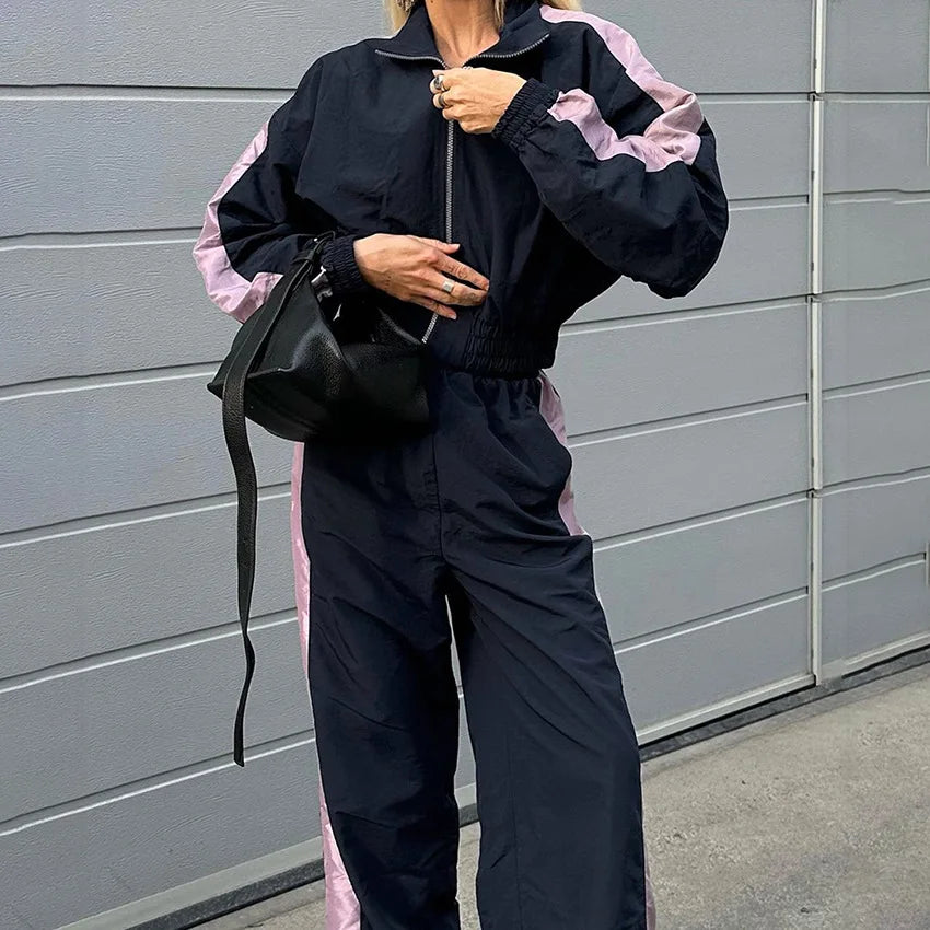 Custom Logo Design Your Own Tracksuit Oversize Casual Outdoor Women Tracksuit Set
