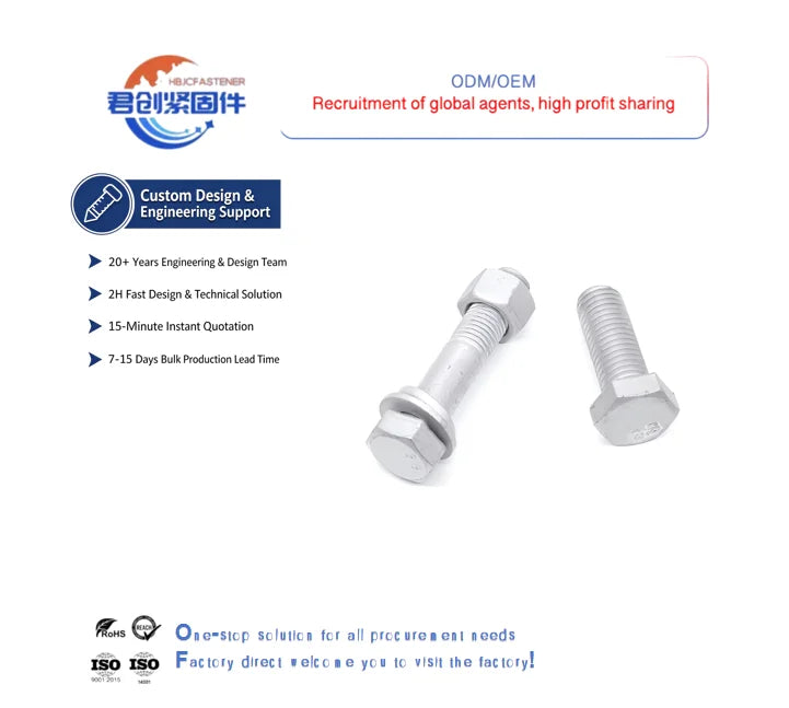 DIN933 DIN931DIN934 M16 Bolts and Nuts Flat Washer Zinc Plated Plain Iron Hex Bolts and Hex Nuts Grade Class 10