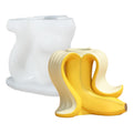 DM1141 3D Banana Shaped Candle Holder Mold Spiral Long Rod Candle Candlestick Plaster Resin Silicone Molds for Home Decoration MegaBDM