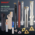 7pcs 10mm Shank Lathe Boring Bar Turning Tools Holders Set With 7pcs Carbide Inserts and Wrenches Cnc Cutting Tools