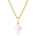 Fashion Jewelry Pendant Charms Natural Pearl Cross Pendant with Stacked Necklace