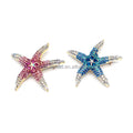 Hot Sell Children's Alloy Crystal Rhinestone Starfish/Sea Star Brooch Pins for Garment Wedding Party & Gift Decoration