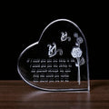 Hot Sells K9 Crystal Heart Paperweight Laser Engraved for Mothers Day Gifts