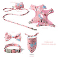 Trending Pet Products Luxury Supplies for Dogs Cats Buckle Dog Collar and Leash Set Nylon Custom Pattern Bandana Pet Accessories